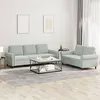 Image de vidaXL Ensemble de canapÃ©s 2 pcs avec coussins Gris clair Velours