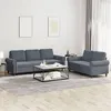 Image de vidaXL Ensemble de canapés 2 pcs avec coussins Gris foncé Velours3202251