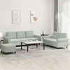 Image de vidaXL Ensemble de canapés 3 pcs avec coussins Gris clair Velours3202260
