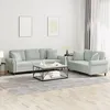 Image de vidaXL Ensemble de canapÃ©s 2 pcs avec coussins gris clair velours