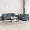 Image de vidaXL Ensemble de canapés 2 pcs avec coussins gris foncé velours3202271