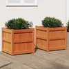 Image de vidaXL Jardinières 2 pcs cire marron bois de pin massif837429
