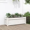 Image de Vidaxl JardiniÃ¨re Blanc 90x31x31 Cm Bois Massif De Pin