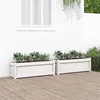 Image de vidaXL Jardinières 2 pcs blanc bois de pin massif837452