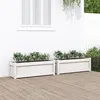 Image de Vidaxl JardiniÃ¨res 2 Pcs Blanc Bois De Pin Massif