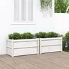 Image de vidaXL Jardinières 2 pcs blanc bois de pin massif837462
