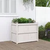 Image de Vidaxl JardiniÃ¨re Blanc 90x50x70 Cm Bois De Pin Massif