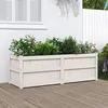 Image de vidaXL Jardinière blanc 150x50x50 cm bois massif de pin837485