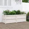 Image de vidaXL Vidaxl Jardinière Blanc 150x50x50 Cm Bois Massif De Pin