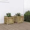 Image de Vidaxl JardiniÃ¨res 2 Pcs Bois De Pin ImprÃ©gnÃ©