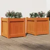 Image de vidaXL Jardinières 2 pcs cire marron bois de pin massif837409