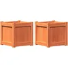 Image de Vidaxl JardiniÃ¨res 2 Pcs Cire Marron Bois De Pin Massif