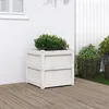 Image de Vidaxl JardiniÃ¨re Blanc 50x50x50 Cm Bois De Pin Massif