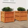 Image de vidaXL Jardinières 2 pcs cire marron bois de pin massif837419