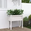 Image de vidaXL Jardinières avec pieds blanc 70x31x70 cm bois de pin massif837556