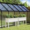 Image de vidaXL Jardinières 2 pcs avec pieds blanc bois de pin massif837567