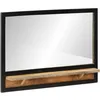 Image de vidaXL vidaXL Miroir avec étagère 80x8x55 cm verre et bois massif manguier