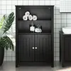 Image de vidaXL Armoire de salle de bain BERG noir 69,5x34x110 cm pin massif