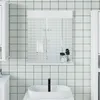 Image de vidaXL Miroir de salle de bain avec étagère BERG blanc bois massif
