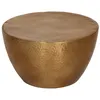 Image de vidaXL Table basse martelée en aluminium Ø 50x30 cm laiton