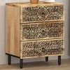 Image de Vidaxl Table De Chevet 50x33x60 Cm Bois De Manguier Massif