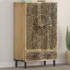 Image de Vidaxl Buffet 60x33x100 Cm Bois De Manguier Massif