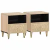 Image de vidaXL Tables de chevet 2 pcs 40x33x46 cm Bois de manguier solide358255