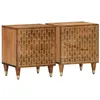 Image de vidaXL Tables de chevet 2 pcs 40x33x46 cm Bois de manguier solide
