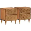 Image de vidaXL Vidaxl Tables De Chevet 2 Pcs 40x33x46 Cm Bois De Manguier Solide