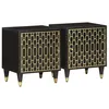 Image de vidaXL Tables de chevet 2 pcs 40x33x46 cm Bois de manguier solide358317