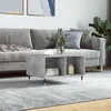 Image de vidaXL Table basse Gris bÃ©ton 60x50x36,5 cm Bois d'ingÃ©nierie