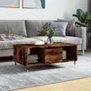 Image de vidaXL Table basse Chêne fumé 90x50x36,5 cm Bois d'ingénierie830585