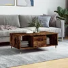 Image de Vidaxl Table Basse ChÃªne FumÃ© 90x50x36,5 Cm Bois D'ingÃ©nierie