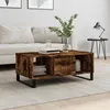 Image de vidaXL Table basse Chêne fumé 90x50x36,5 cm Bois d'ingénierie830601