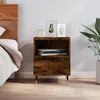 Image de vidaXL Table de chevet chêne fumé 40x35x50 cm bois d’ingénierie830614