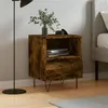 Image de vidaXL Table de chevet chêne fumé 40x35x50 cm bois d'ingénierie830630