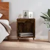 Image de vidaXL Table de chevet chêne fumé 40x35x50 cm bois d’ingénierie830710