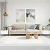 Image de vidaXL Tables basses 2 pcs blanc brillant 50x46x35cm bois d'ingénierie830849