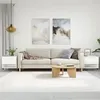 Image de vidaXL Tables basses 2 pcs blanc 50x46x50 cm bois d'ingénierie830893
