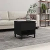 Image de vidaXL Table basse noir 50x46x50 cm bois d’ingénierie830926