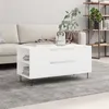 Image de vidaXL Table basse blanc 102x44,5x50 cm bois d'ingénierie830996