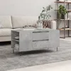 Image de vidaXL Table basse gris béton 102x44,5x50 cm bois d'ingénierie831000