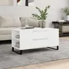 Image de vidaXL Table basse blanc 102x44,5x50 cm bois d'ingénierie831004