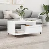 Image de vidaXL Table basse Blanc 90x49x45 cm Bois d'ingénierie