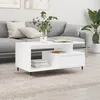 Image de vidaXL Vidaxl Table Basse Blanc 90x49x45 Cm Bois D'ing¿¿Nierie