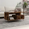 Image de vidaXL Table basse Chêne fumé 90x49x45 cm Bois d'ingénierie831025