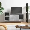 Image de vidaXL Meuble TV Gris béton 100x35x55 cm Bois d'ingénierie831320