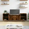Image de vidaXL Meuble TV Chêne fumé 160x35x55 cm Bois d'ingénierie