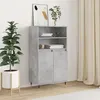 Image de vidaXL Buffet haut Gris béton 60x36x110 cm Bois d'ingénierie831480