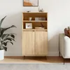 Image de vidaXL Buffet haut ChÂ¿Âºne sonoma 60x36x110 cm Bois d'ingÂ¿Â¿nierie